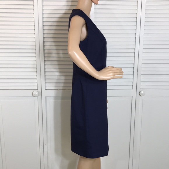 Piazza Sempione Wool Blend Blue Dress Size 6 - Picture 5 of 13